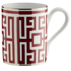 Tazza in porcellana Scarlatto Labirinto