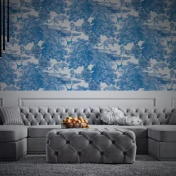 Toile de Jouy Blue Timeless 23 Carta da parati