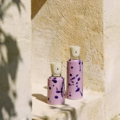 Totem Lilla e Viola con candela profumata Lavanda e Iris