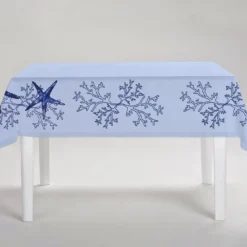 Tovaglia azzurra rettangolare Corallo Blu