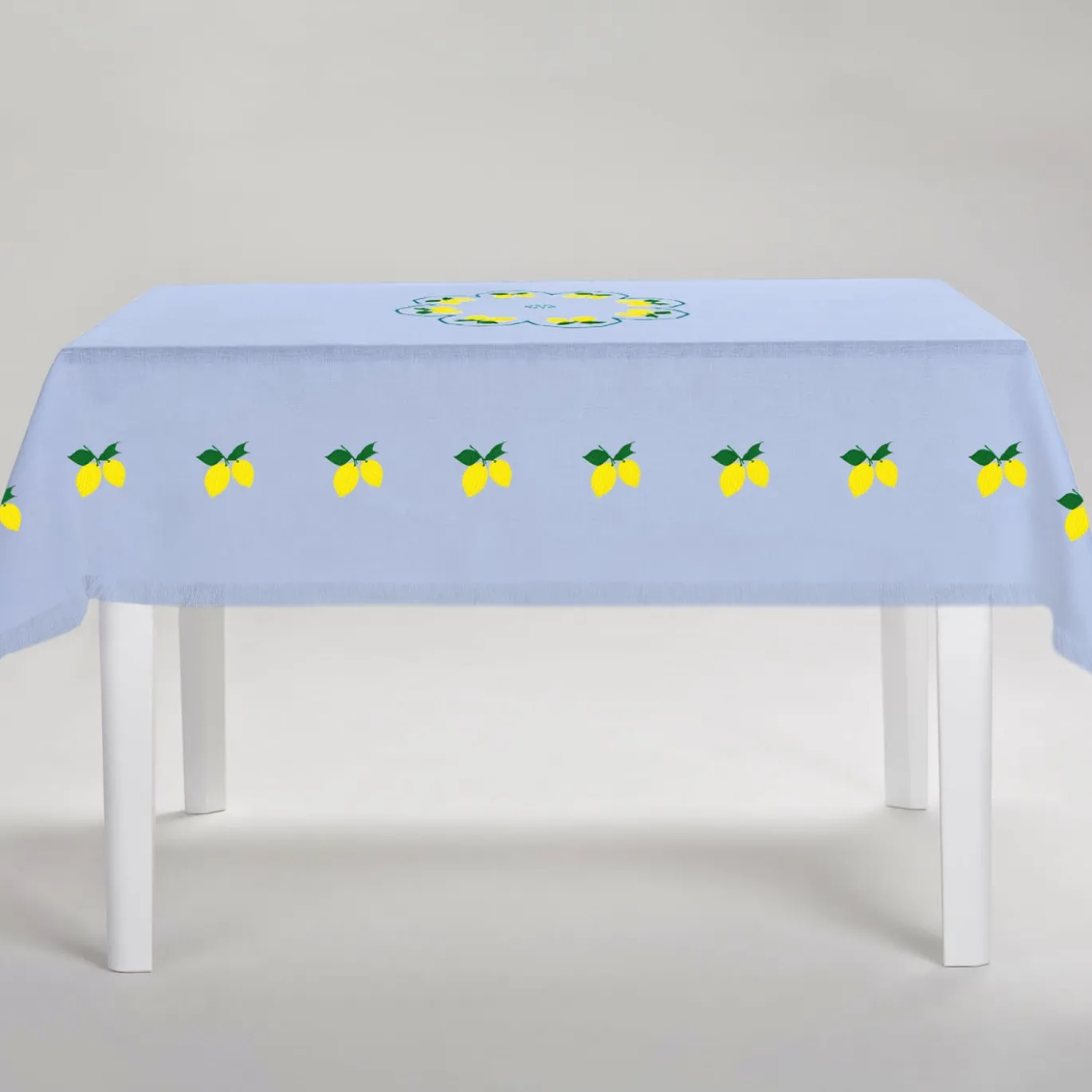 Tovaglia azzurra rettangolare multicolore Limoni