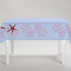 Tovaglia azzurra rettangolare Corallo Rosa