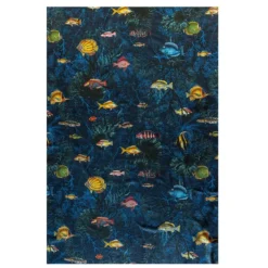 Tovaglia di lino Amami con decorazione marina