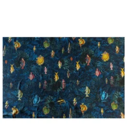 Tovaglia di lino Amami con decorazione marina