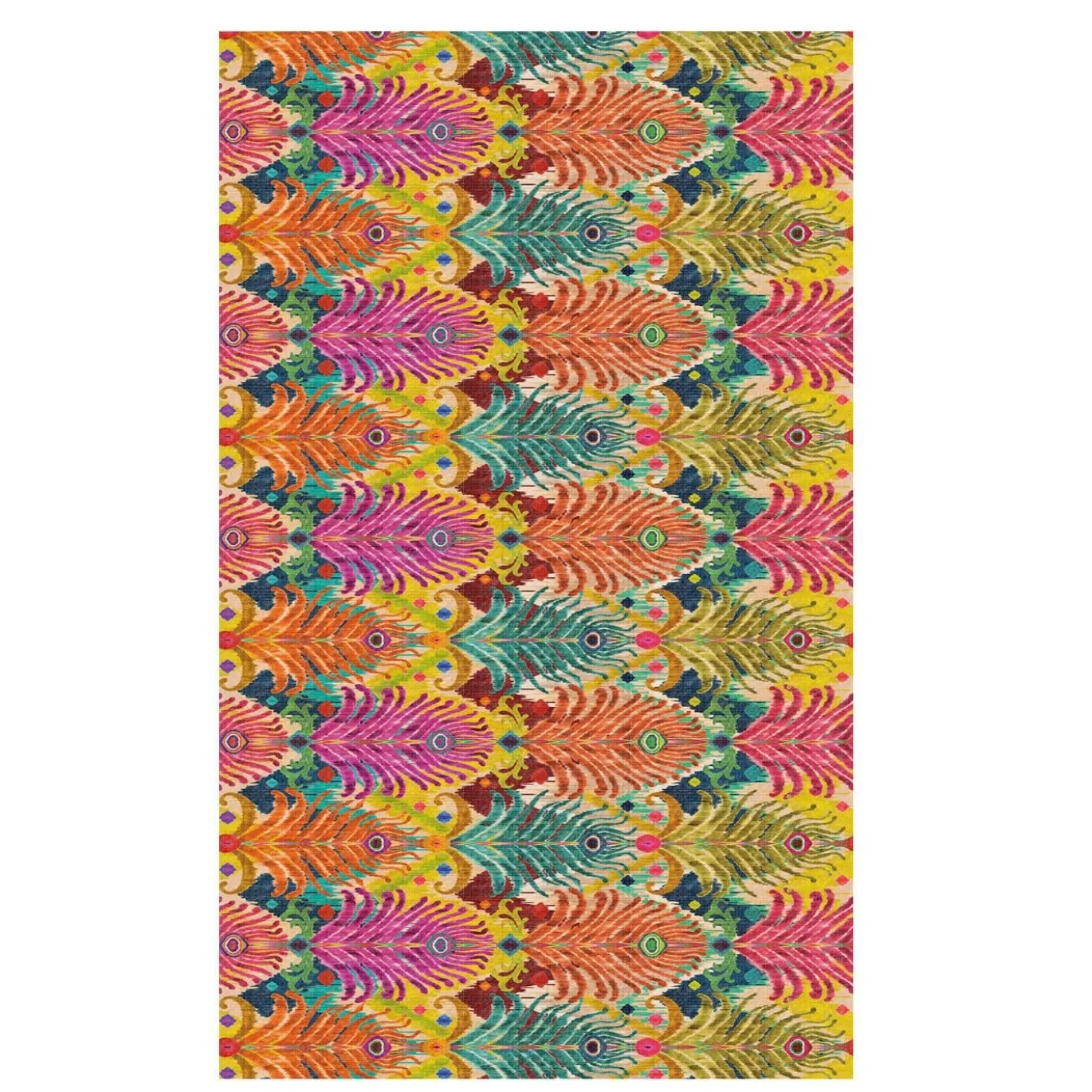 Tovaglia in cotone Peacock Ikat di Matthew Williamson