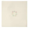 Tovaglia in Lino Avorio Ricamata con Foglia d'Acero