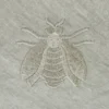 Tovaglia ricamata con ape grande grigia Dunans III