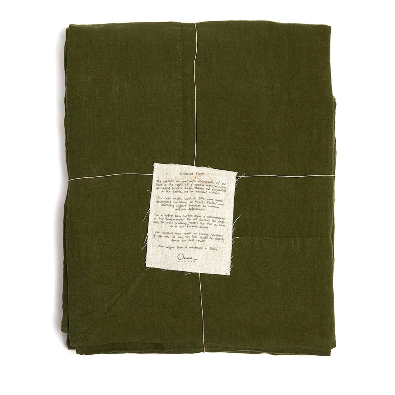 Tovaglia verde con ampio bordo