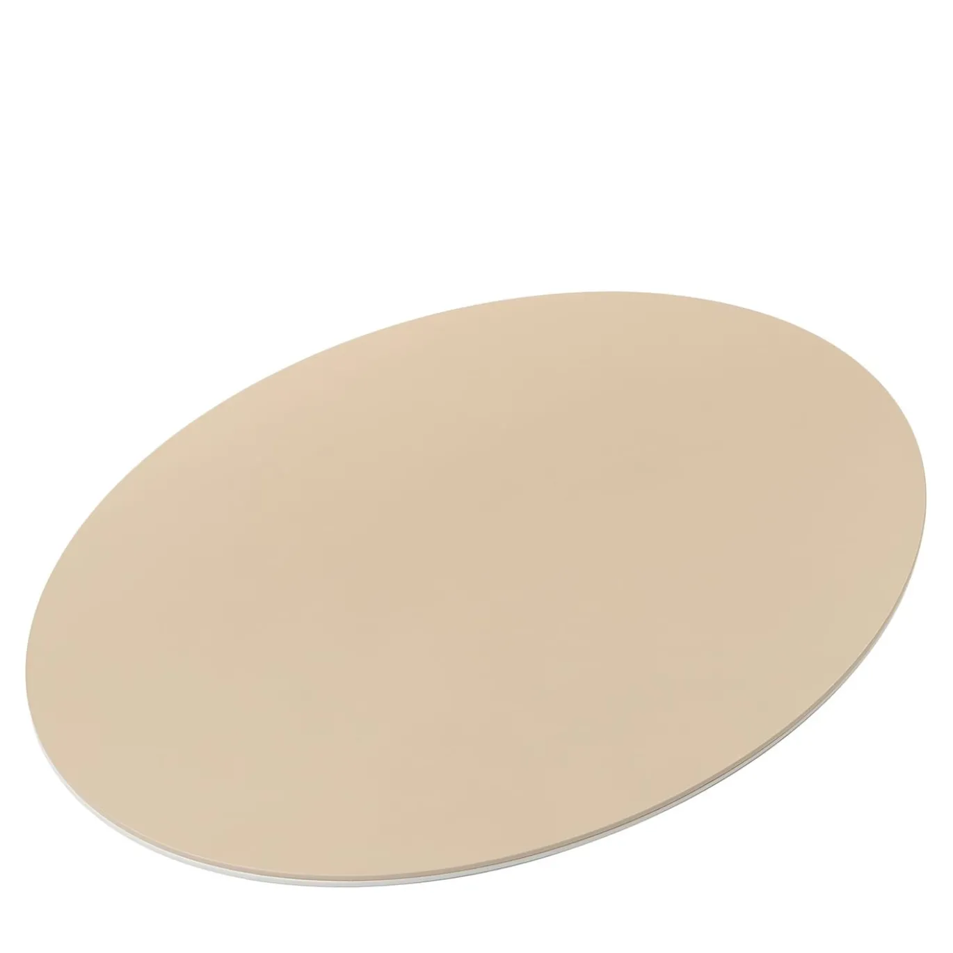 Tovaglietta ovale Mondrian Capuccino Beige e Luna White
