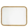 Tovagliette Rochelle in pelle e uncinetto rettangolari - Beige