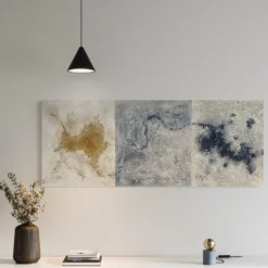 Trittico Materico Evoluzione in Resina