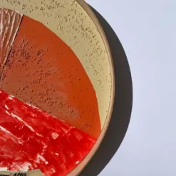 T5 Vassoio rotondo rosso di Meccani Studio