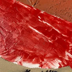 T5 Vassoio rotondo rosso di Meccani Studio