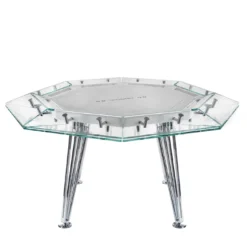 Unootto 8 Player Marble Edition Tavolo da poker bianco