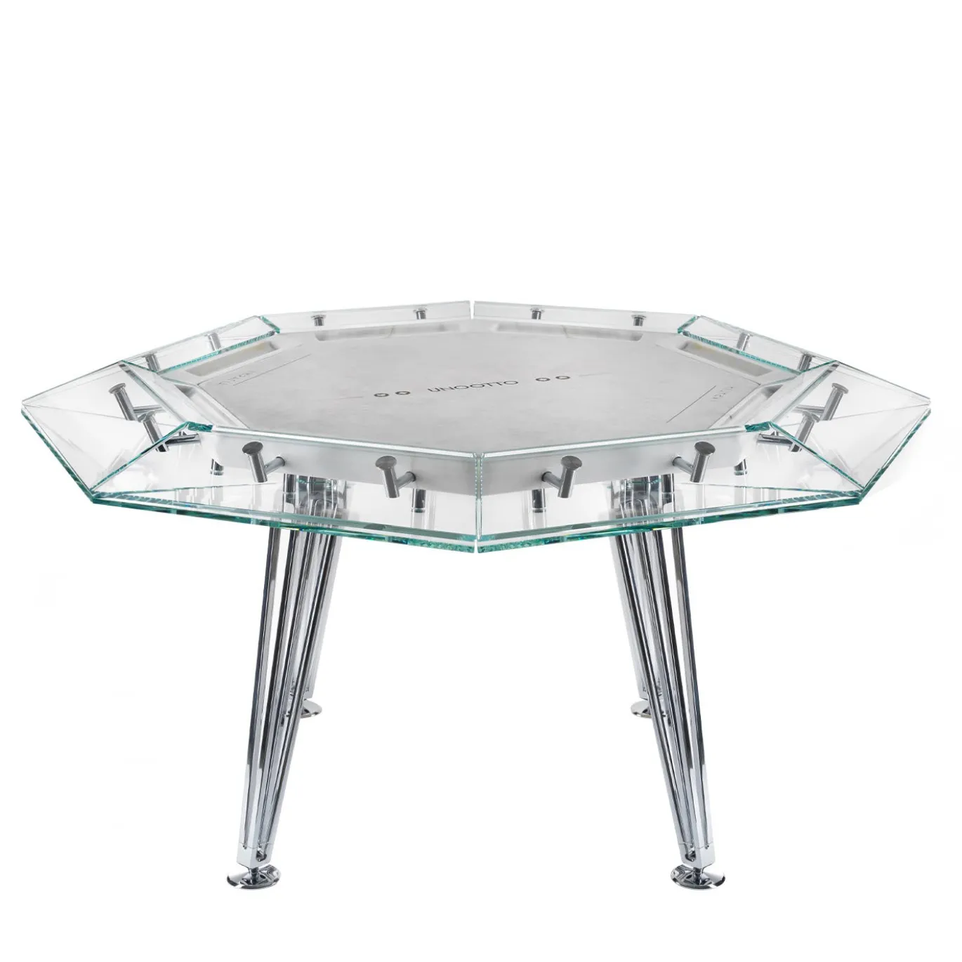 Unootto 8 Player Marble Edition Tavolo da poker bianco