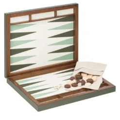 Valigetta Backgammon Piccola in Pelle Verde