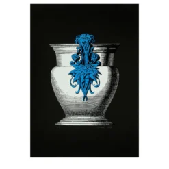 Vaso Blu Serigrafia