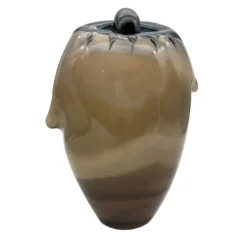 Vaso in ambra scura The Eye di Toso Cristiano
