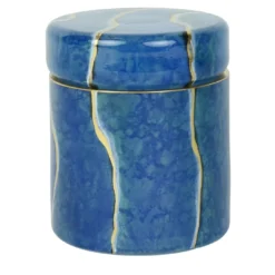 Vaso in vetro Lapislazzuli con coperchio
