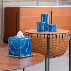 Vaso in vetro Lapislazzuli con coperchio