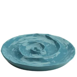 Vassoio Colbula in ceramica blu a spirale
