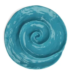 Vassoio Colbula in ceramica blu a spirale