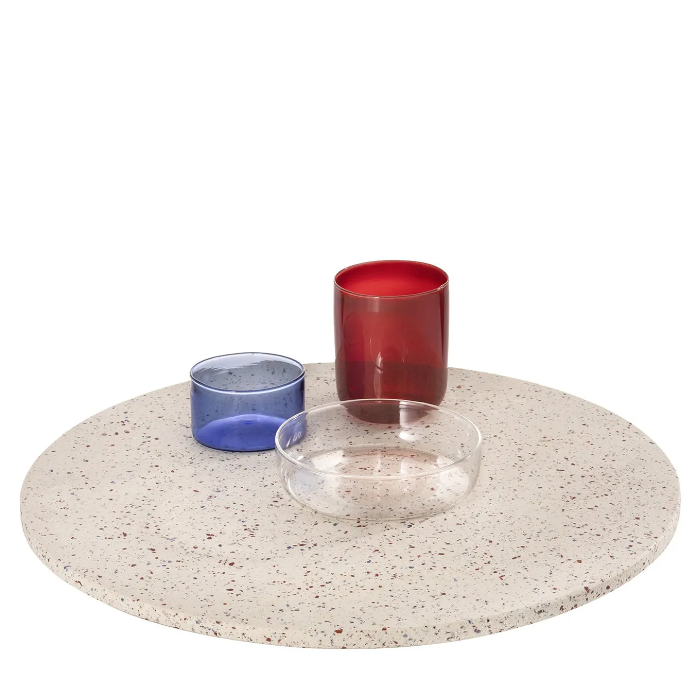 Vassoio da portata rotondo ReVitrum rosso e blu