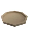 Vassoio Del Monte ottagonale in pelle Beige Tamarone