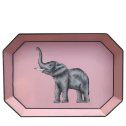 Vassoio di ferro Elefante dipinto a mano