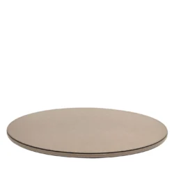 Vassoio girevole Lazy Susan in pelle taupe
