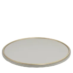 Vassoio Girevole Neptune in Ottone Bianco