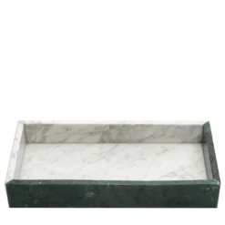 Vassoio in marmo di Carrara e marmo verde #3