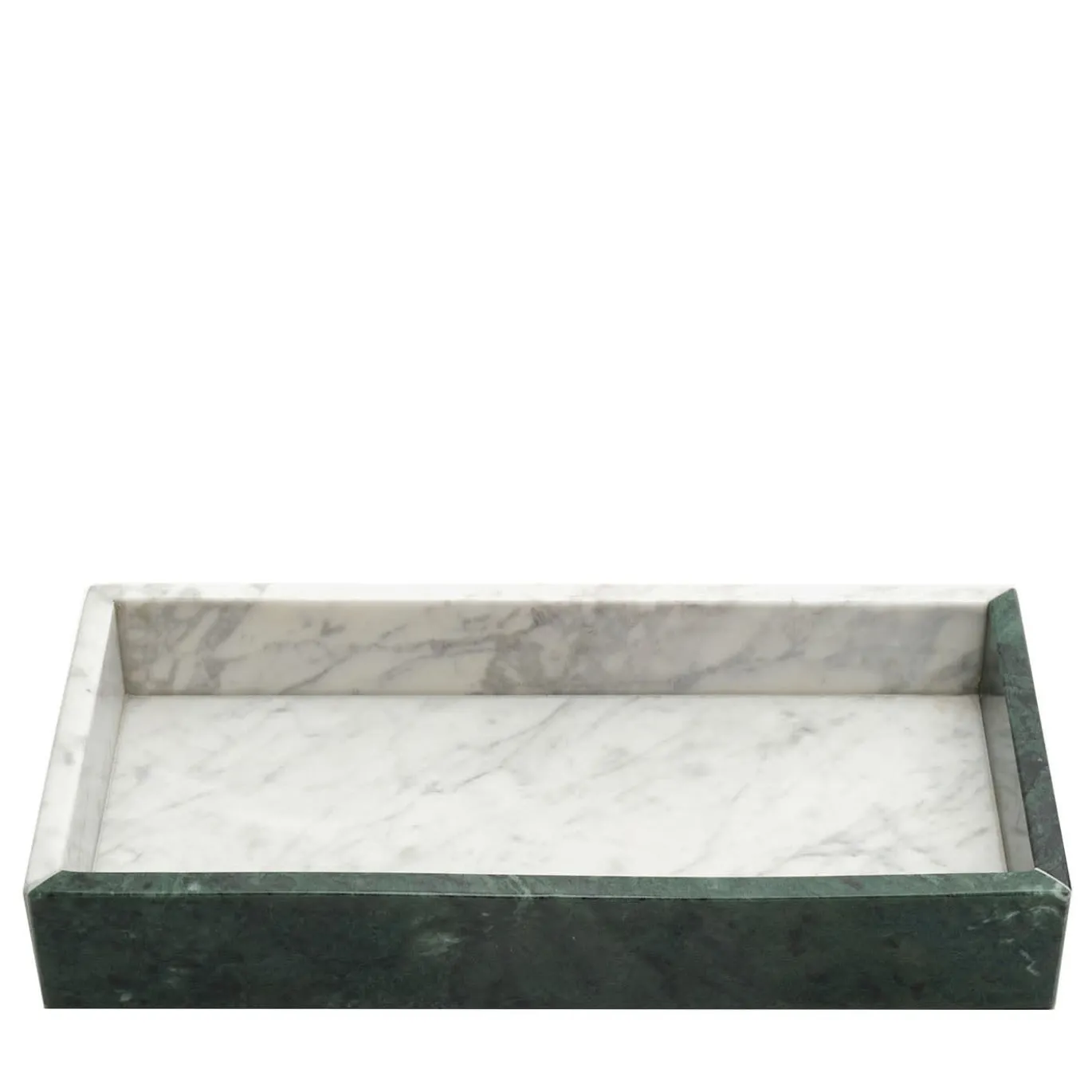 Vassoio in marmo di Carrara e marmo verde #3