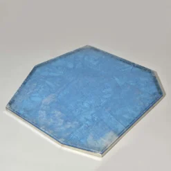 Vassoio in ottone con quarzo azzurro