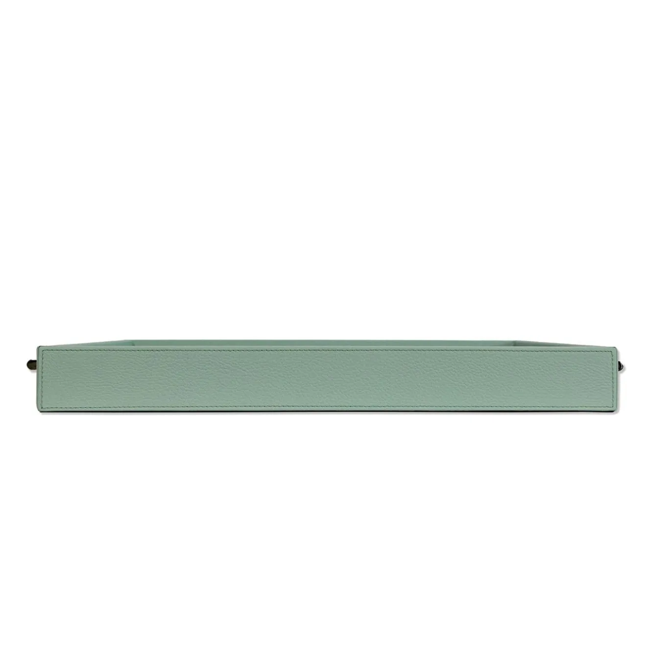 Vassoio medio Ben in Pelle Verde Smeraldo Chiaro