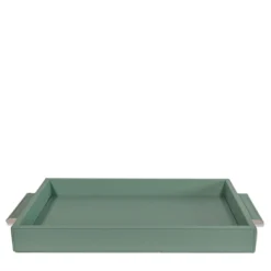 Vassoio medio Ben in Pelle Verde Smeraldo Chiaro
