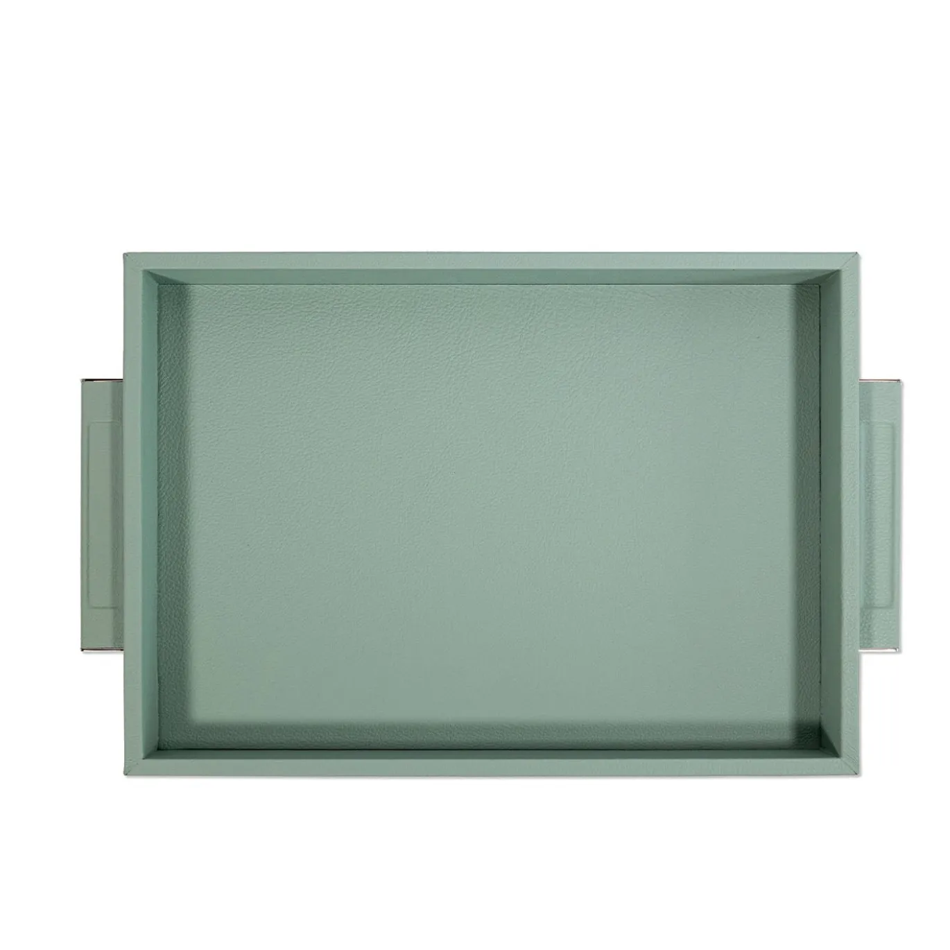 Vassoio medio Ben in Pelle Verde Smeraldo Chiaro