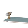 Vassoio mini rettangolare azzurro cielo con manici in cristallo