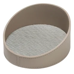 Vassoio ovale Chevron beige per piccoli vassoi