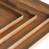 Vassoio quadrato in ottone brunito