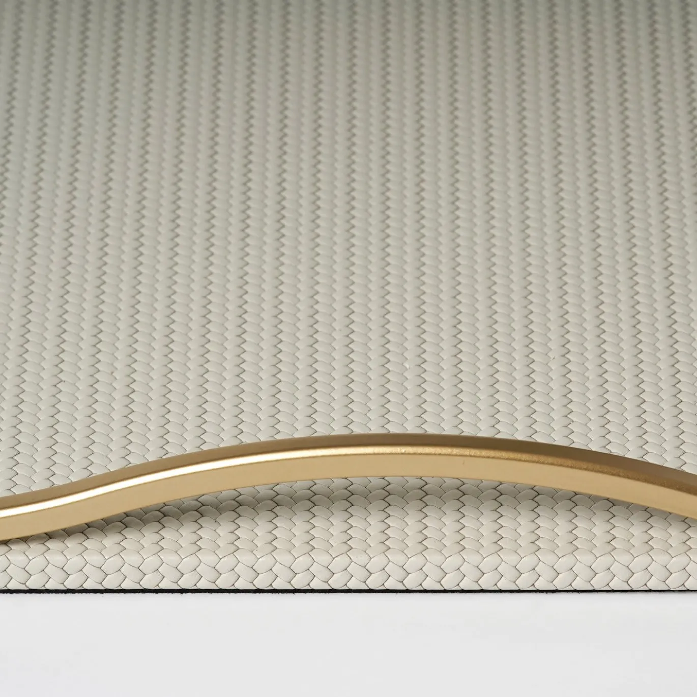 Vassoio quadrato in pelle Wave