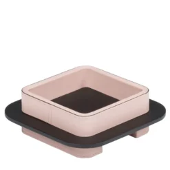 Vassoio quadrato Lloyd N. 1 con cornice rosa