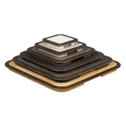 Vassoio quadrato Lloyd N. 3 in Taupe e Noce