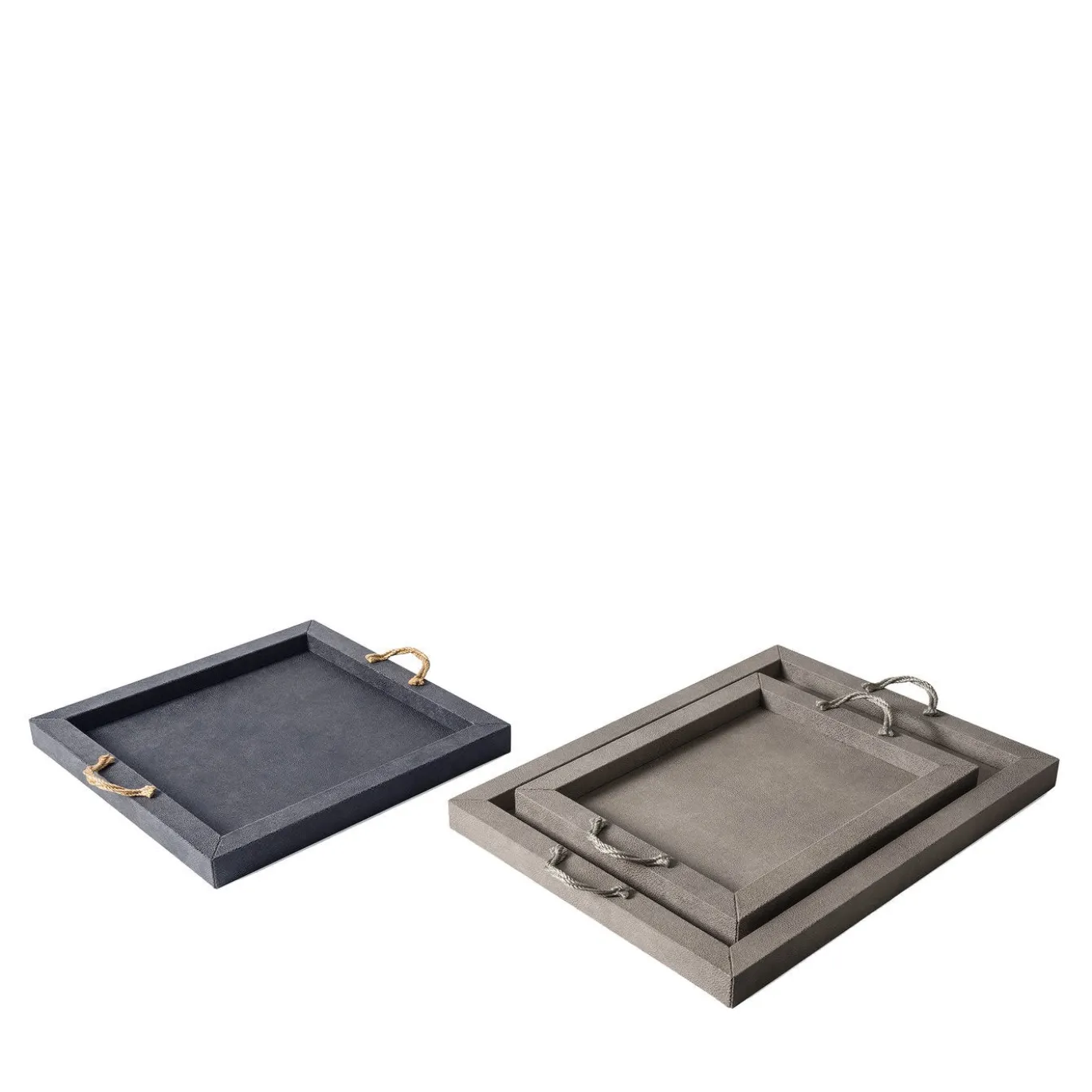 Vassoio quadrato Thalia con manglie oro