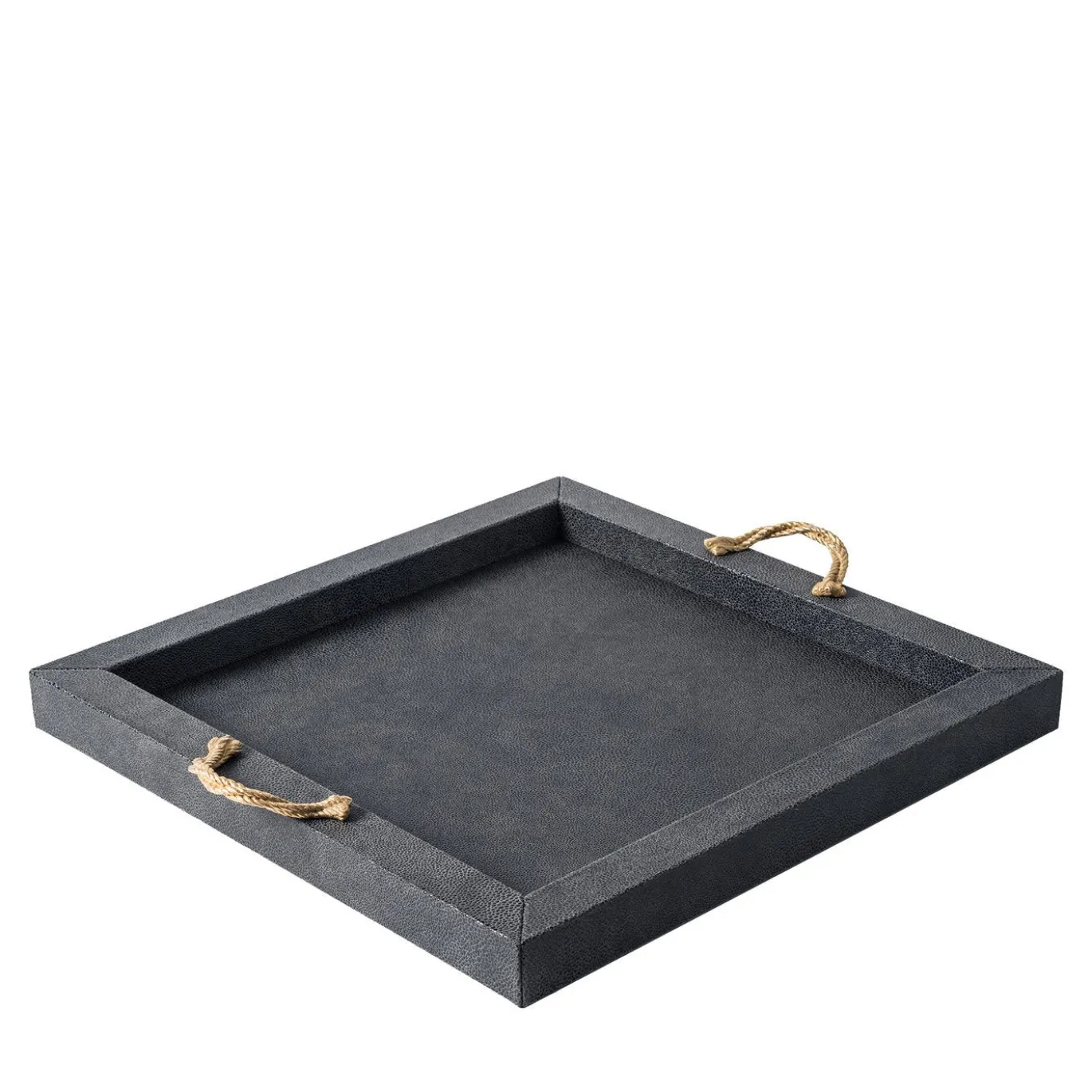 Vassoio quadrato Thalia con manglie oro