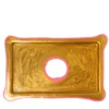 Vassoio rettangolare grande oro e rosa Try di Gaetano Pesce