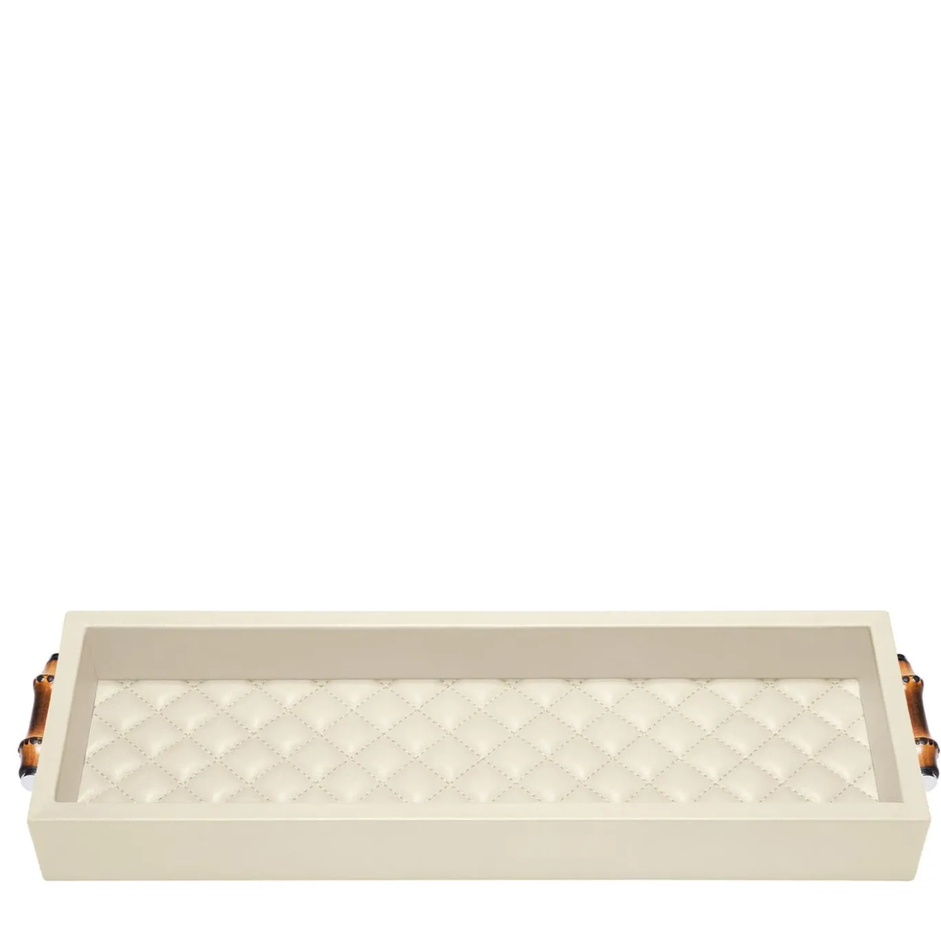 Vassoio rettangolare lungo bianco Frida Diamonds
