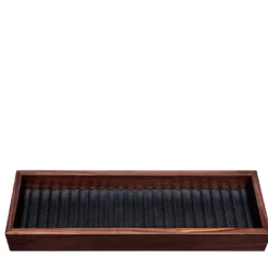 Vassoio rettangolare lungo Febe Ebony Lines