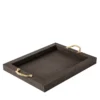 Vassoio rettangolare piccolo Thalia con manglie oro