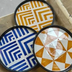 Vassoio rotondo a triangolo arancione